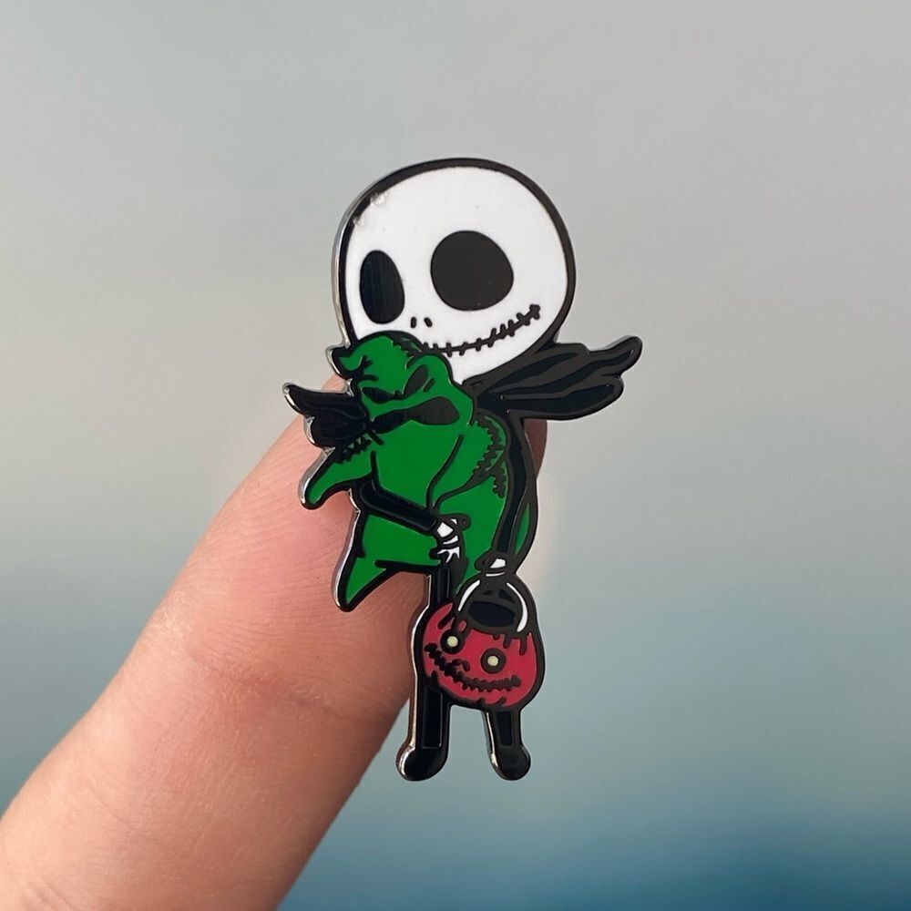 Jack & Oogie Boogie Enamel Pin/ Brooch Lapel